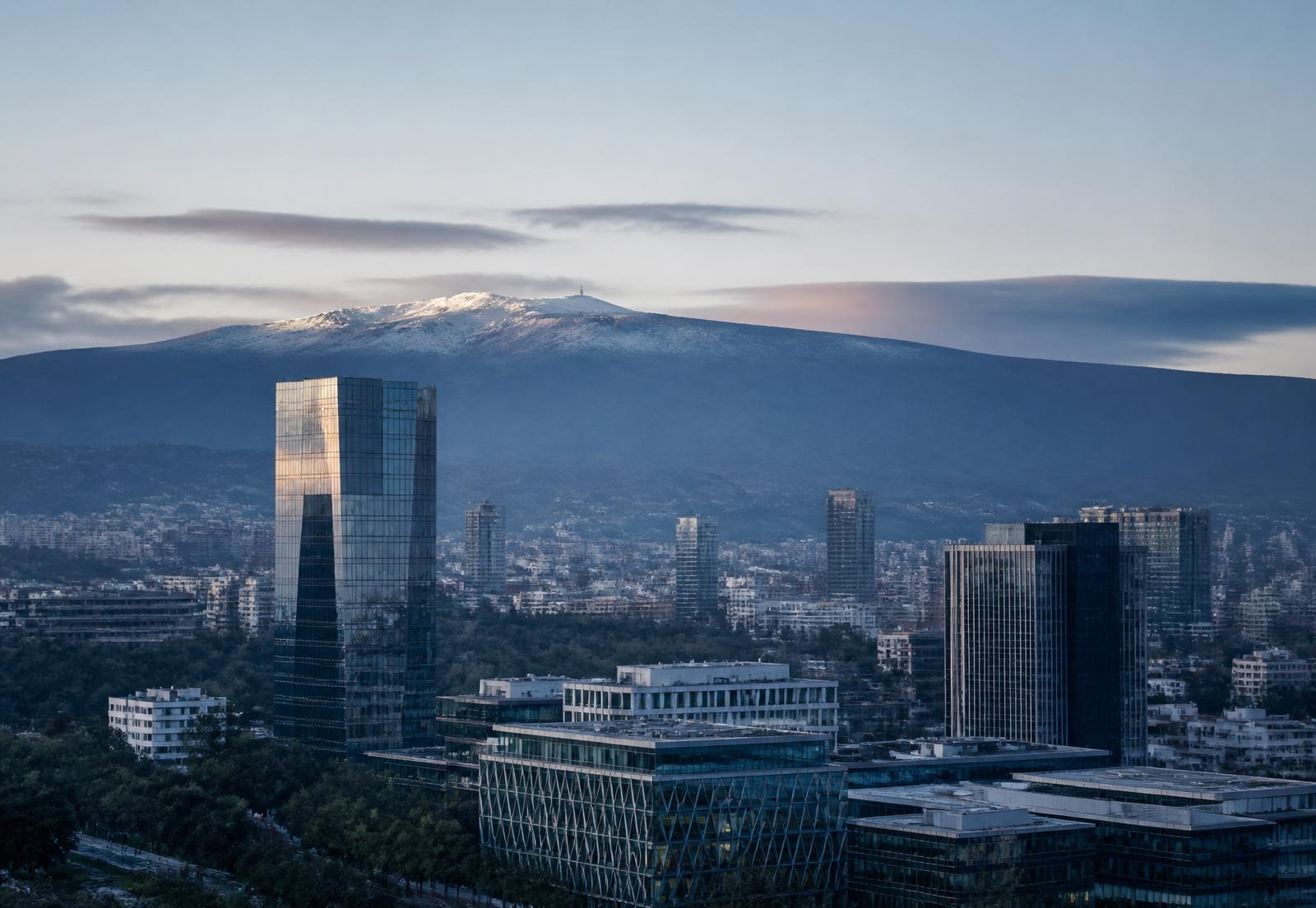Sofia business district, base for doing business in Bulgaria within the European Union